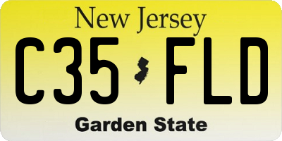 NJ license plate C35FLD