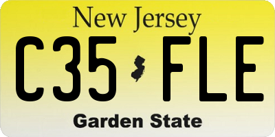 NJ license plate C35FLE