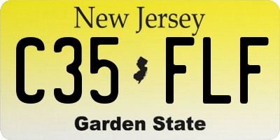 NJ license plate C35FLF