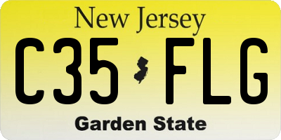 NJ license plate C35FLG