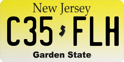 NJ license plate C35FLH