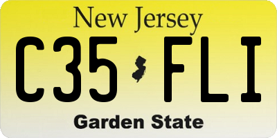 NJ license plate C35FLI