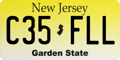 NJ license plate C35FLL