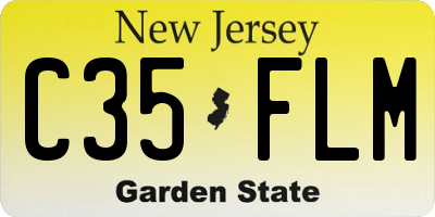 NJ license plate C35FLM