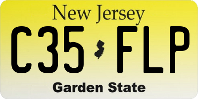 NJ license plate C35FLP