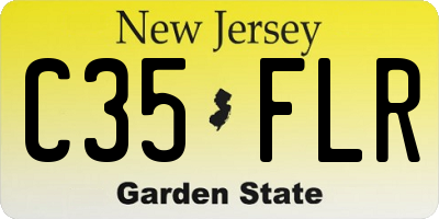 NJ license plate C35FLR