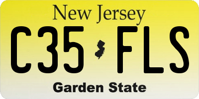 NJ license plate C35FLS