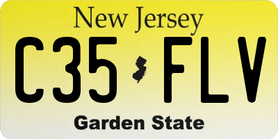 NJ license plate C35FLV