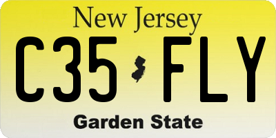 NJ license plate C35FLY
