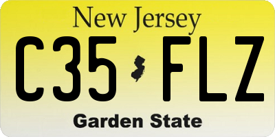NJ license plate C35FLZ