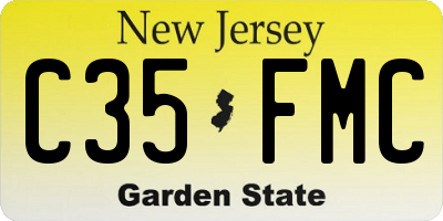 NJ license plate C35FMC
