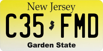 NJ license plate C35FMD