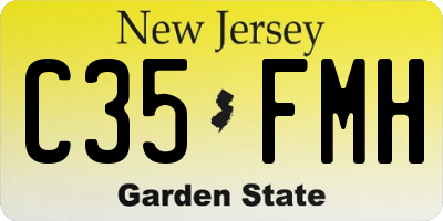 NJ license plate C35FMH