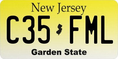 NJ license plate C35FML