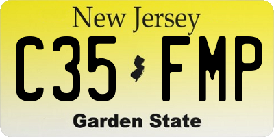 NJ license plate C35FMP