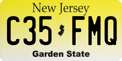 NJ license plate C35FMQ