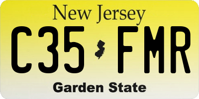 NJ license plate C35FMR