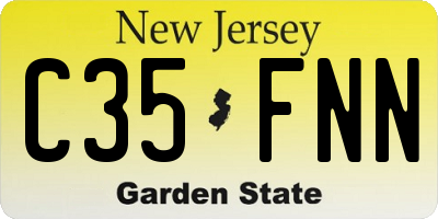 NJ license plate C35FNN