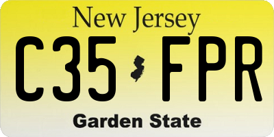 NJ license plate C35FPR