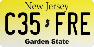 NJ license plate C35FRE