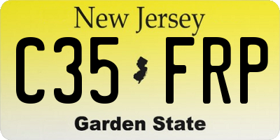 NJ license plate C35FRP