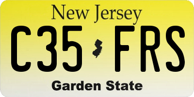 NJ license plate C35FRS