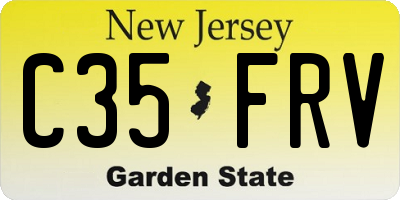 NJ license plate C35FRV