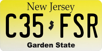 NJ license plate C35FSR