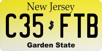 NJ license plate C35FTB