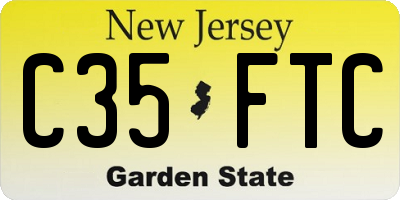 NJ license plate C35FTC