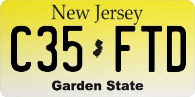 NJ license plate C35FTD