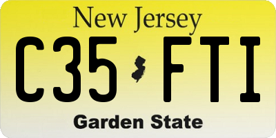 NJ license plate C35FTI