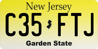 NJ license plate C35FTJ