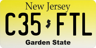 NJ license plate C35FTL