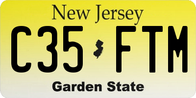 NJ license plate C35FTM