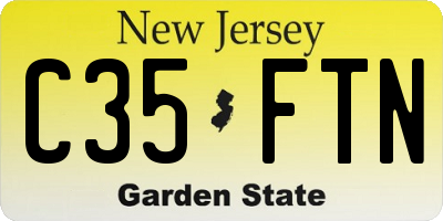 NJ license plate C35FTN
