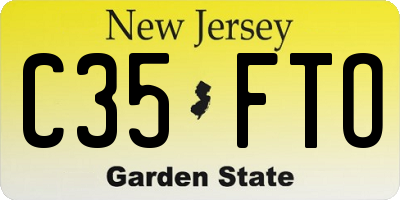 NJ license plate C35FTO