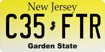 NJ license plate C35FTR