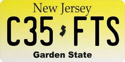 NJ license plate C35FTS