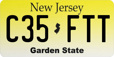 NJ license plate C35FTT