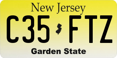 NJ license plate C35FTZ