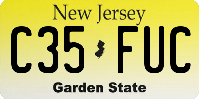 NJ license plate C35FUC