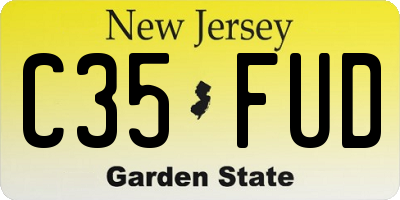 NJ license plate C35FUD