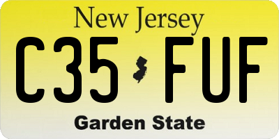 NJ license plate C35FUF