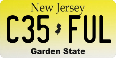 NJ license plate C35FUL