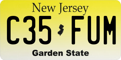 NJ license plate C35FUM