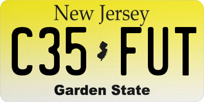 NJ license plate C35FUT