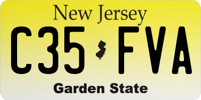 NJ license plate C35FVA