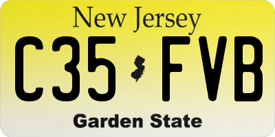 NJ license plate C35FVB