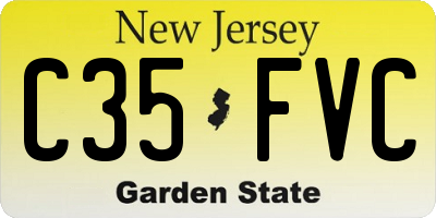NJ license plate C35FVC